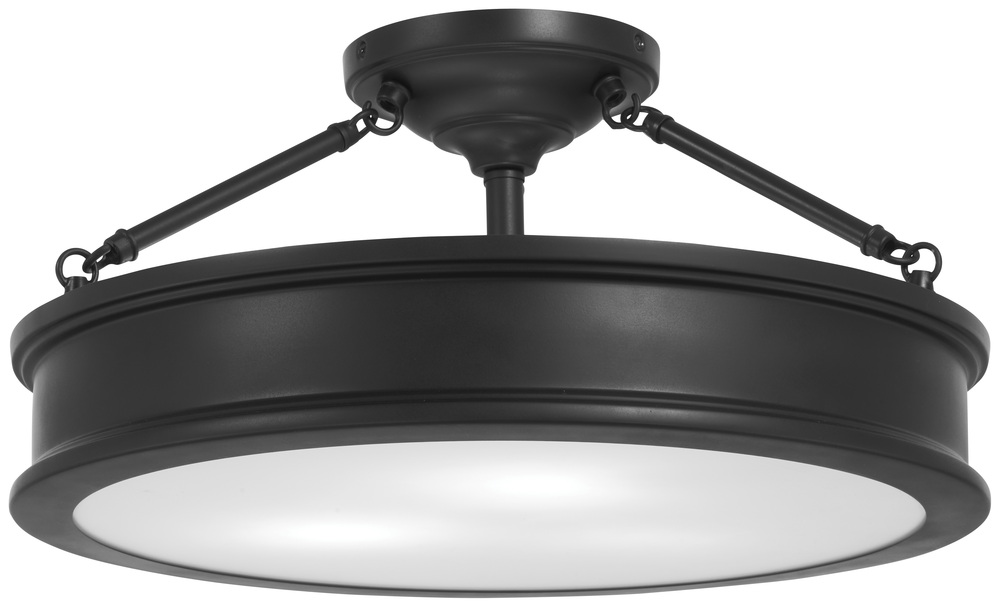 HARBOUR POINT - 3 LIGHT LARGE SEMI FLUSH