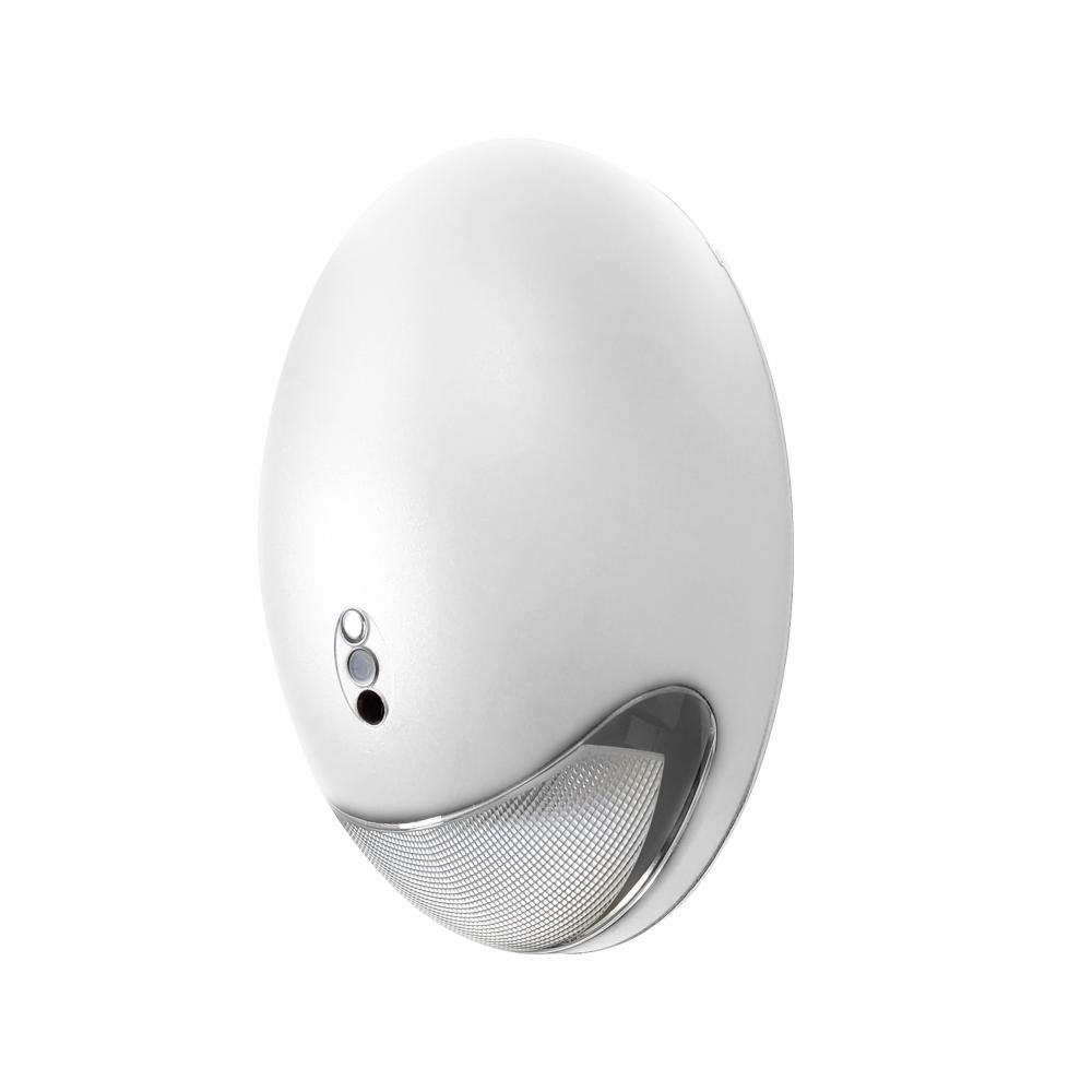 Outdoor Low Profile Die-Cast LED Emergency Light w/ Photosensor, 15W/3W, 1200lm/180lm, 120/277V,