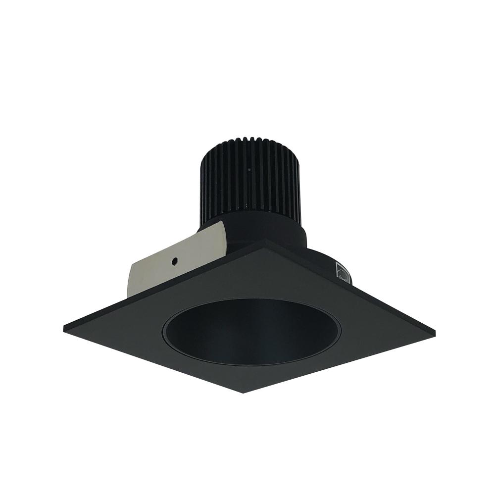 4" Iolite LED Square Reflector with Round Aperture, 1000lm / 14W, 2700K, Black Reflector / Black