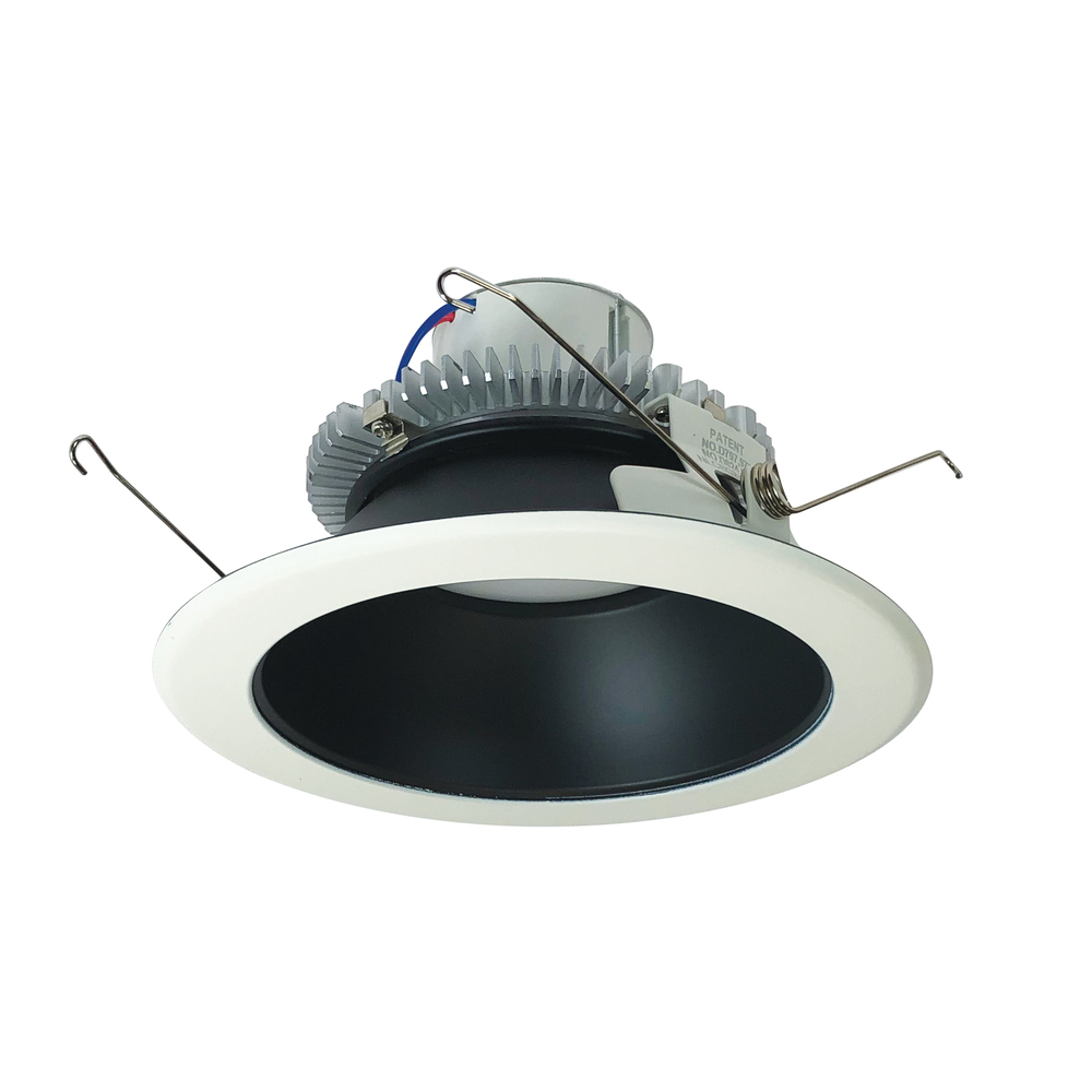 6" Cobalt Click Round Retrofit Reflector, 1000lm / 12W, 3000K, Black Reflector / White Flange