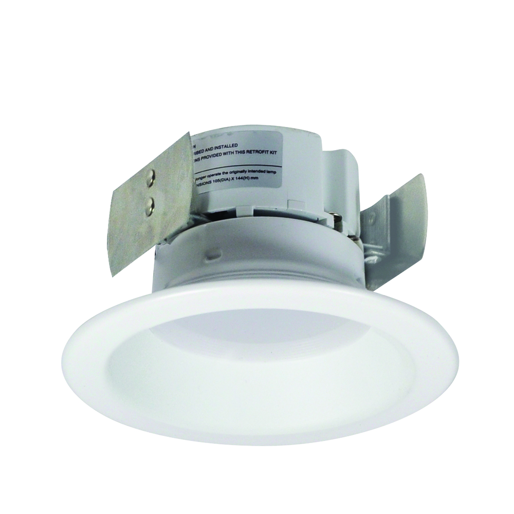 4" Onyx Retrofit LED, Round Reflector, 650lm, 10.5W, 3000K, 90+CRI, 120V, White