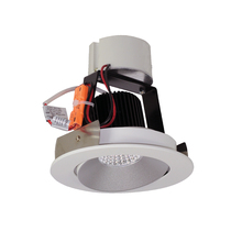 Nora NIR-4RC27XHW/10 - 4" Iolite LED Round Adjustable Cone Retrofit, 1000lm / 12W, 2700K, Haze Reflector / White Flange