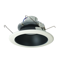 Nora NLCBC2-65130BW/10 - 6" Cobalt Click Round Retrofit Reflector, 1000lm / 12W, 3000K, Black Reflector / White Flange
