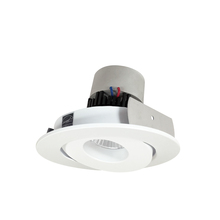 Nora NPR-4RGCDXMPW - 4" Pearl LED Round Adjustable Gimbal Retrofit, 800lm / 12W, Comfort Dim, Matte Powder White