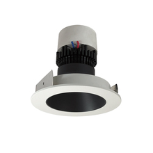 Nora NPR-4RNDC30XBW - 4" Pearl LED Round Retrofit Reflector, 1000lm / 12W, 3000K, Black Reflector / White Flange