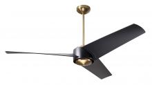 Modern Fan Co. AMB-SBMB-56-MB-NL-RC - Ambit DC Fan- Satin Brass/Matte Black Finish; 56" Matte Black Blades; No Light; Remote Control
