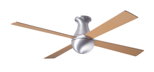 Modern Fan Co. BAL-FM-BA-52-MP-NL-005 - Ball Flush Fan; Brushed Aluminum Finish; 52" Maple Blades; No Light; Wall Control with Remote Ha