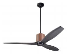 Modern Fan Co. LLX-DBTA-54-EB-NL-CC - LeatherLuxe DC Fan; Dark Bronze Finish with Tan Leather; 54" Ebony Blades; No Light; Wall/Remote
