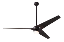Modern Fan Co. TOR-DB-62-BK-271-004 - Torsion Fan; Dark Bronze Finish; 62" Black Blades; 17W LED; Fan Speed and Light Control (2-wire)