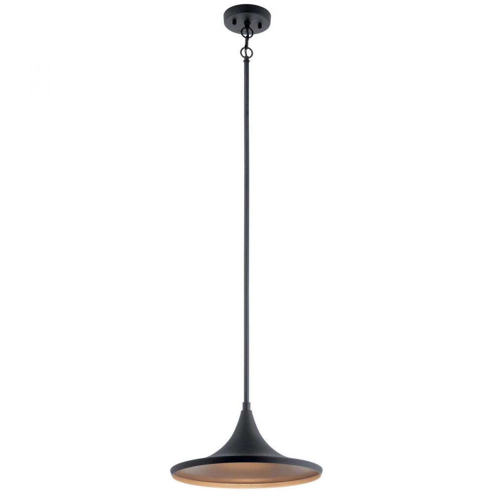 Elias LED 3000K 14" Pendant Textured Black