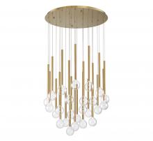 Lib & Co. US 10146-07 - Positano, 25 Light Round LED Chandelier, Plated Brushed Gold
