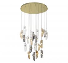Lib & Co. US 10167-023-07 - Sorrento, 21 Light Round LED Chandelier, Mixed, Gold Canopy