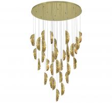 Lib & Co. US 10169-020-07 - Sorrento, 32 Light round LED Chandelier, Copper, Gold Canopy