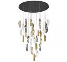 Lib & Co. US 10169-024-02 - Sorrento, 32 Light LED Grand Chandelier, Mixed with Copper Leaf, Black Canopy