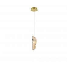 Lib & Co. US 12166-018-07 - Sorrento, 1 Light LED Pendant, Amber, Gold Canopy