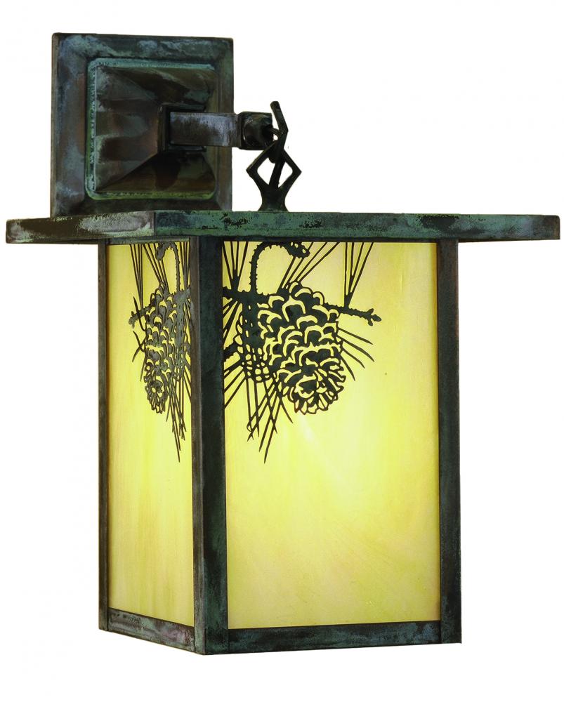 9"W Hyde Park Winter Pine Hanging Wall Sconce