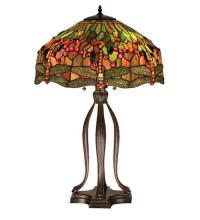 Meyda Blue 31109 - 31" High Tiffany Hanginghead Dragonfly Table Lamp