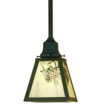 Meyda Blue 67879 - 6" Square Winter Pine Mini Pendant