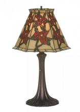 Meyda Blue 81620 - 19"H Oriental Peony Accent Lamp
