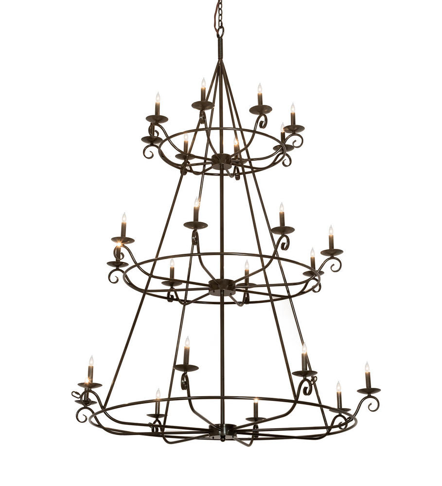 60" Wide Estrella 24 Light Three Tier Chandelier
