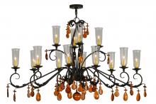 2nd Avenue Designs Blue 136485 - 62" Long Windsor 14 Light Oblong Chandelier
