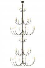 2nd Avenue Designs Blue 143565 - 78" Wide Cheal 40 Light Double Chandelier