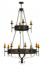 2nd Avenue Designs Blue 145936 - 48"W Lorenzo 12 LT Two Tier Chandelier