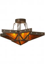 2nd Avenue Designs Blue 146797 - 36"W Star Semi-Flushmount