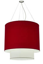 2nd Avenue Designs Blue 170480 - 34"W Cilindro Two Tier Textrene Pendant