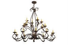 2nd Avenue Designs Blue 171783 - 54" Long Windsor 18 Light Oblong Chandelier