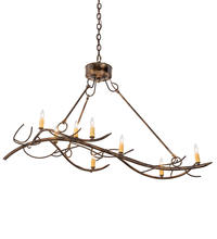 2nd Avenue Designs Blue 181655 - 44"L Winter Solstice 8 LT Oblong Chandelier