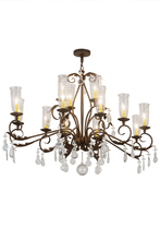 2nd Avenue Designs Blue 183446 - 62" Long Windsor 14 Light Oblong Chandelier