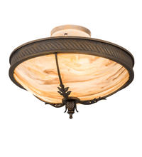 2nd Avenue Designs Blue 193473 - 15" Hoja Semi-Flushmount