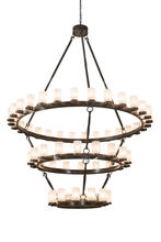 2nd Avenue Designs Blue 197921 - 84" Wide Noziroh Ring 60 LT Three Tier Chandelier