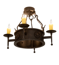 2nd Avenue Designs Blue 204184 - 24" Wide Lorenzo 4 Light Semi-Flushmount