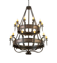 2nd Avenue Designs Blue 204204 - 56" Wide Costello 20 Light Two Tier Chandelier
