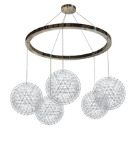 2nd Avenue Designs Blue 219816 - 131" Wide Geosphere 5 Light Chandelier
