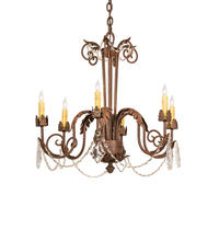 2nd Avenue Designs Blue 249787 - 30" Wide Lindsay 6 Light Chandelier