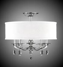 American Brass & Crystal FM5494-O-35S-36G-ST-GL - 19 inch Kensington Empire Drum Shade Flush Mount