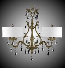 American Brass & Crystal IL9661-A-05S-ST-GL - 6 Light Chateau Island Light