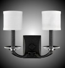American Brass & Crystal WS5482-36G-ST-PG - 2 Light Kensington Wall Sconce with Shades