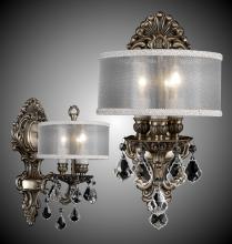American Brass & Crystal WS9420-A-03G-ST-HL - 3 Light Shaded Wall Sconce