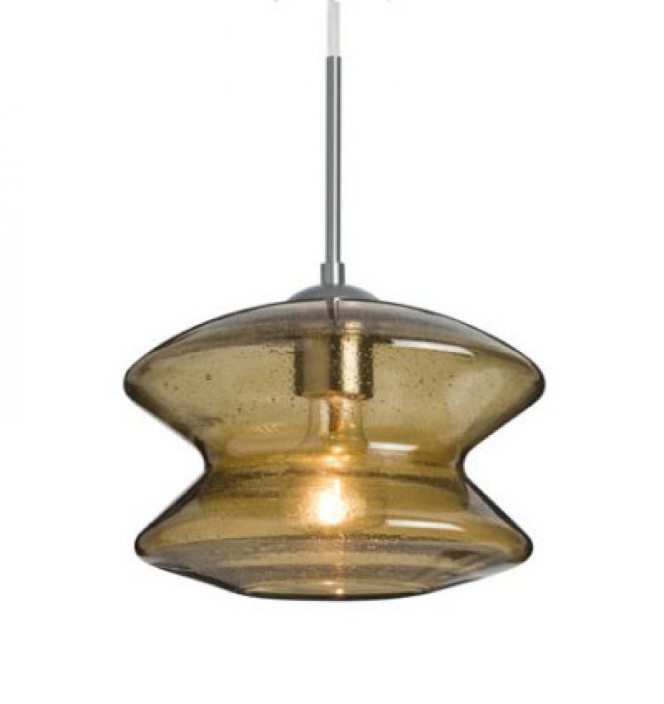 Besa, Zen Cord Pendant, Latte Bubble, Bronze Finish, 1x8W LED Filament