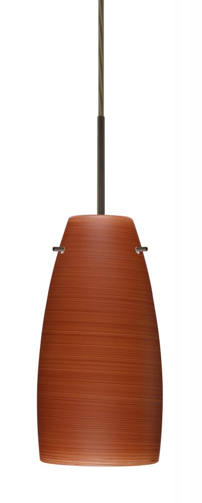 Besa Tao 10 Pendant For Multiport Canopy Bronze Cherry 1x100W Medium Base