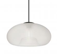 Besa Lighting 1JC-BANA15FR-EDIL-BK - Besa Pendant Bana 15 Black Frost 1x8W LED Filament