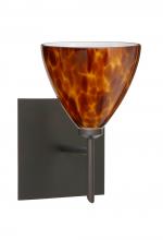 Besa Lighting 1SW-177918-BR-SQ - Besa Wall With SQ Canopy Mia Bronze Amber Cloud 1x40W G9