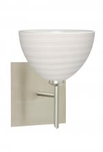 Besa Lighting 1SW-4679KR-SN-SQ - Besa Wall With SQ Canopy Brella Satin Nickel Chalk 1x40W G9