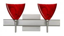 Besa Lighting 2SW-1779MA-SN-SQ - Besa Wall With SQ Canopy Mia Satin Nickel Magma 2x40W G9