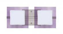 Besa Lighting 2WS-773591-SN - Besa Wall Alex Satin Nickel Opal/Amethyst 2x50W G9