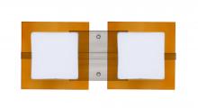 Besa Lighting 2WS-7735TG-SN - Besa Wall Alex Satin Nickel Opal/Armagnac 2x50W G9
